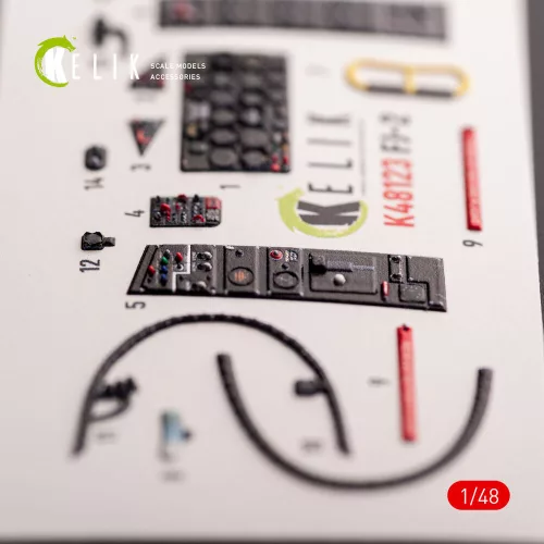 Kelik 1:48 FJ-2 - interior 3D decals for Italeri kit