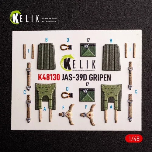 Kelik 1:48 Jas-39 D - interior 3D decals for Italeri kit
