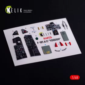   Kelik 1:48 F-101A/C VooDoo - interior 3D decals for Zimi Model/KittyHawk kit