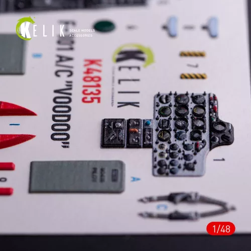 Kelik 1:48 F-101A/C VooDoo - interior 3D decals for Zimi Model/KittyHawk kit