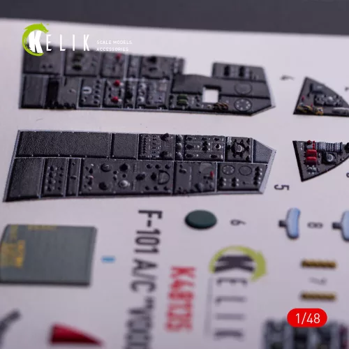 Kelik 1:48 F-101A/C VooDoo - interior 3D decals for Zimi Model/KittyHawk kit