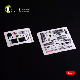 Kelik 1:48 Mig-29C (9-13) Fulcrum interior 3D decals for GWH