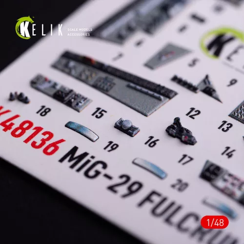 Kelik 1:48 Mig-29C (9-13) Fulcrum interior 3D decals for GWH