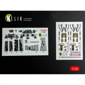 Kelik 1:48 F-4E - interior 3D decals for Hasegawa kit