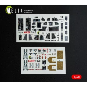 Kelik 1:48 F-14D - interior 3D decals for GWH kit