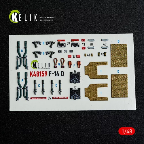 Kelik 1:48 F-14D - interior 3D decals for GWH kit