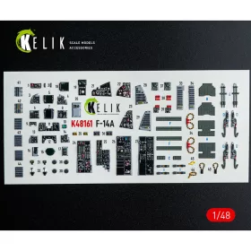Kelik 1:48 F-14A - interior 3D decals for GWH kit