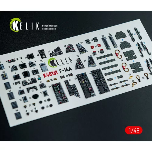 Kelik 1:48 F-14A - interior 3D decals for GWH kit