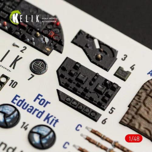 Kelik 1:48 Westland Lysander Mk.III - interior 3D decals for Eduard kit
