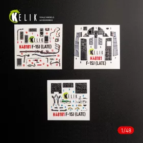 Kelik 1:48 F-15J (Late) - interior 3D decals for Hasegawa