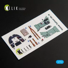   Kelik 1:72 Hawker Typhoon Mk.IB interior 3D decals for Airfix kit