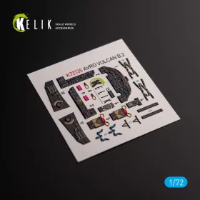   Kelik 1:72 AVRO VULCAN B.2 Front cockpit - interior 3D decals for Airfix kit
