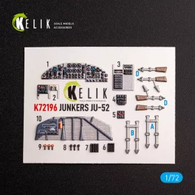 Kelik 1:72 Ju-52 - interior 3D decals for Italeri kit