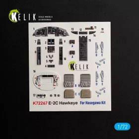Kelik 1:72 E-2C Hawkeye - interior 3D decals for Hasegawa