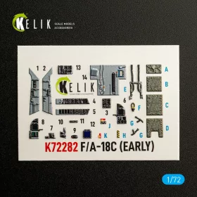   Kelik 1:72 F/A-18C (EARLY) - interior 3D decals for Academy 12411
