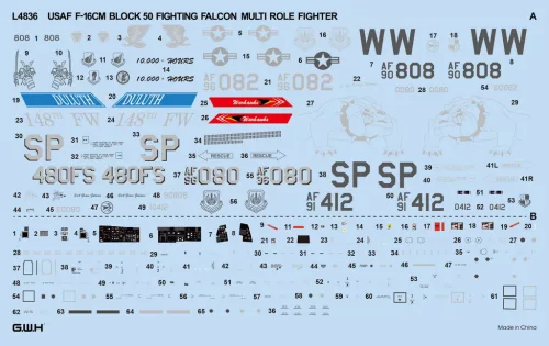 Great Wall Hobby 1:48 USAF F-16CM Block 50 Fighting-Falcon Single-Seat Multirole Fighter
