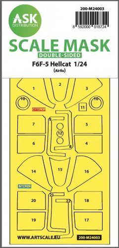 ASK mask 1:24 F6F-5 Hellcat double-sided express masks for Airfix