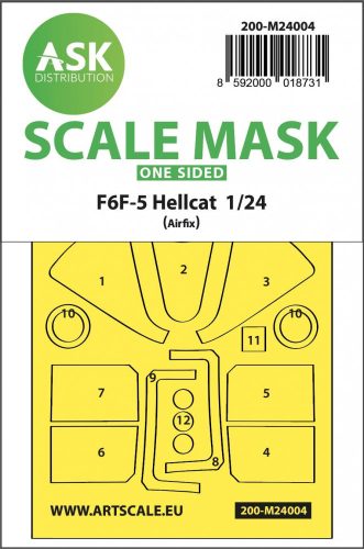 ASK mask 1:24 F6F-5 Hellcat one-sided express masks for Airfix