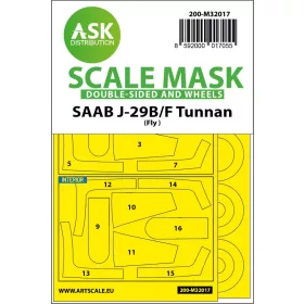   ASK mask 1:32 SAAB J-29B/F double-sided express masks for Fly
