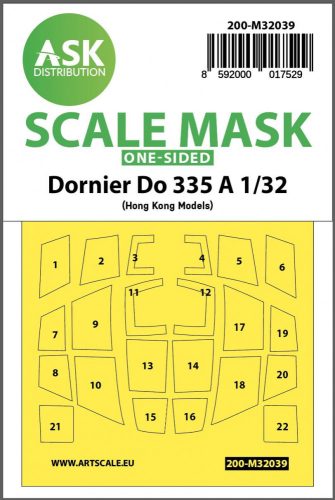 ASK mask 1:32 Dornier Do 335A one-sided mask for HK Models