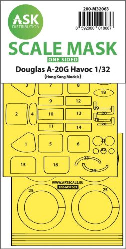 ASK mask 1:32 A-20G Havoc one-sided express self adhesive mask for HK Model