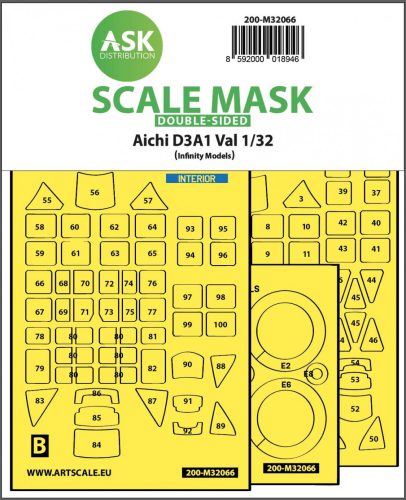 ASK mask 1:32 Aichi D3A1 Val double-sided express self adhesive mask for Infinity 3206