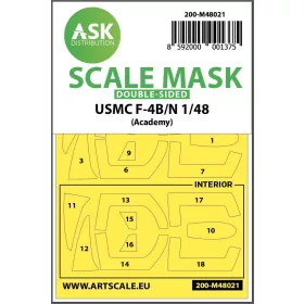   ASK mask 1:48 USMC F-4B/N double-sided painting mask for Academy