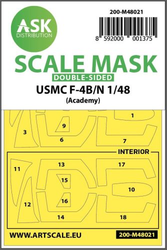 ASK mask 1:48 USMC F-4B/N double-sided painting mask for Academy