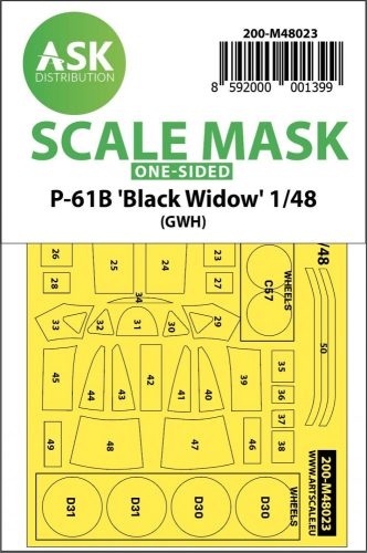 ASK mask 1:48 P-61 Black Widow one-sided GWH