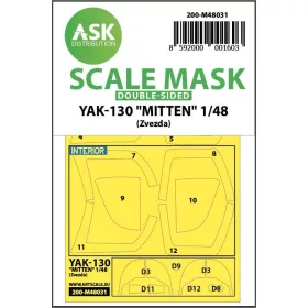   ASK mask 1:48 Yak-130 ”Mitten” double-sided painting mask for Zvezda