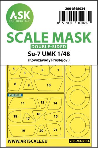 ASK mask 1:48 Su-7 UMK double-sided painting mask for KP