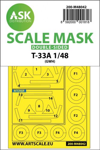 ASK mask 1:48 T-33A double-sided painting mask for Great Wall Hobby