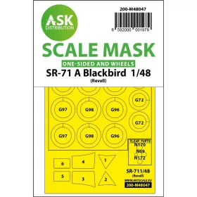 ASK mask 1:48 SR-71 A Blackbird one-sided mask for Revell