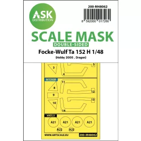   ASK mask 1:48 Focke-Wulf Ta 152 H double sided express mask for Hobby2000, Dragon