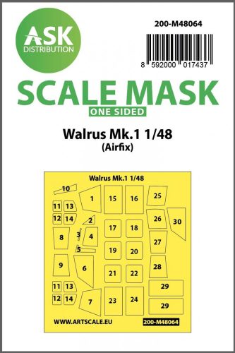 ASK mask 1:48 Walrus Mk.1 one-sided mask for Airfix