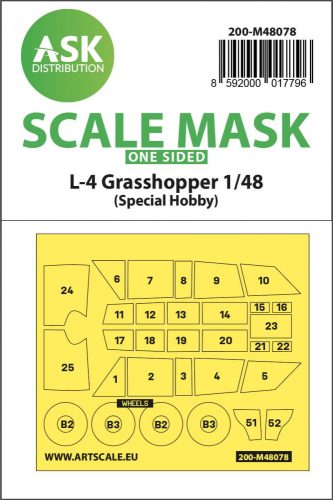 ASK mask 1:48 L-4 Grasshopper one-sided self -adhesive mask for Special Hobby