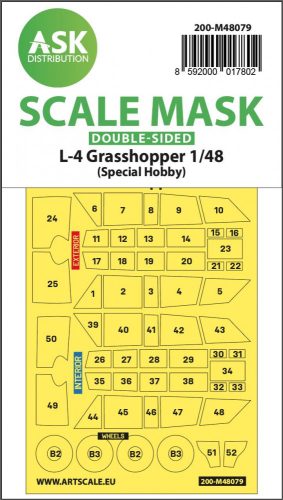 ASK mask 1:48 L-4 Grasshopper double-sided self-adhesive mask for Special Hobby