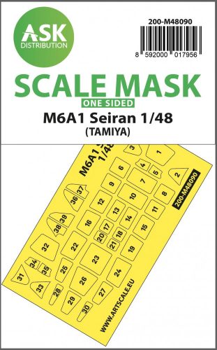 ASK mask 1:48 M6A1 Seiran one-sided mask self-adhesive pre-cutted for Tamiya