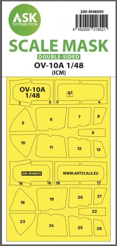 ASK mask 1:48 SAAB SK60 double-sided mask self-adhesive, pre-cutted for Pilot Replicas