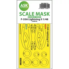   ASK mask 1:48 F-35A Lightning II double-sided express mask, self-adhesive and pre cutted for Tamiya