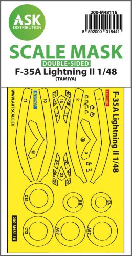 ASK mask 1:48 F-35A Lightning II double-sided express mask, self-adhesive and pre cutted for Tamiya