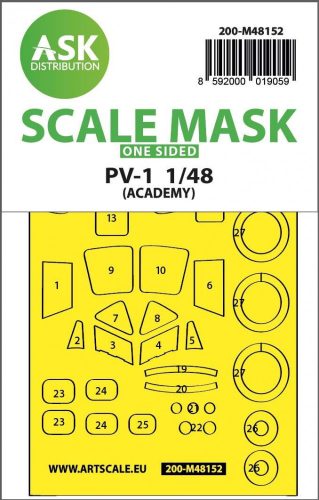 ASK mask 1:48 PV-1 Ventura one-sided express fit mask for Academy