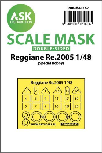 ASK mask 1:48 Reggiane Re.2005 double sided fit express mask for Special Hobby
