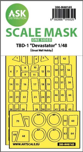 ASK mask 1:48 TBD-1 Devastator one-sided fit express mask for Great Wall Hobby