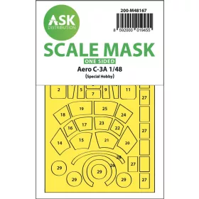  ASK mask 1:48 Aero C-3A one-sided express fit mask for Special Hobby
