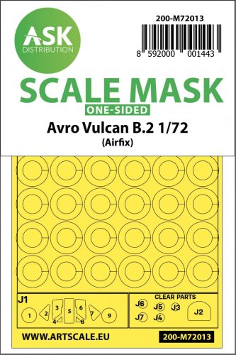 ASK mask 1:72 Avro Vulcan B.2 one-sided painting mask for Airfix