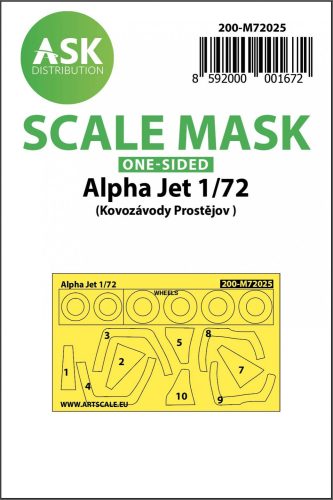 ASK mask 1:72 Alpha Jet one-sided painting mask for KPM Prostejov
