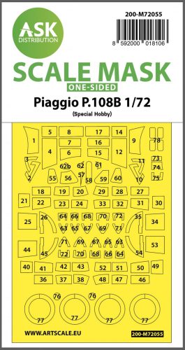 ASK mask 1:72 Piaggio P.108B one-sided painting express mask for Special Hobby