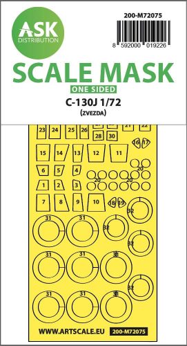 ASK mask 1:72 C-130J one-sided express fit mask for Zvezda