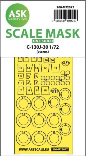 ASK mask 1:72 C-130J-30 one-sided express fit mask for Zvezda